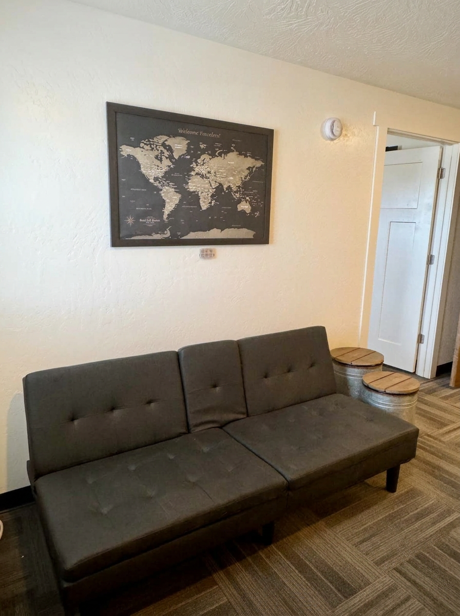 Furnished living area with sofa