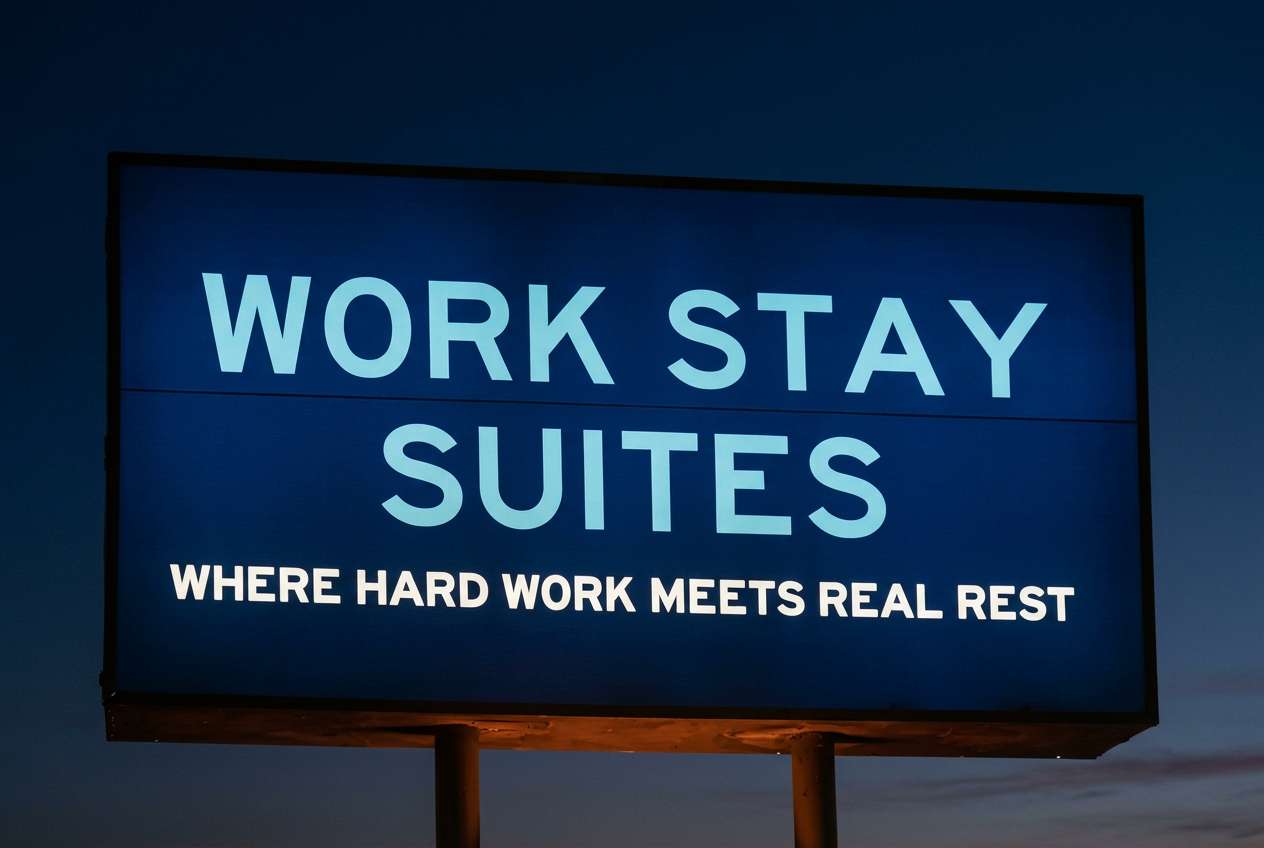 Work Stay Suites exterior sign in Green River